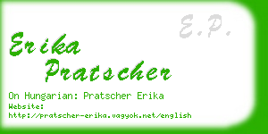 erika pratscher business card